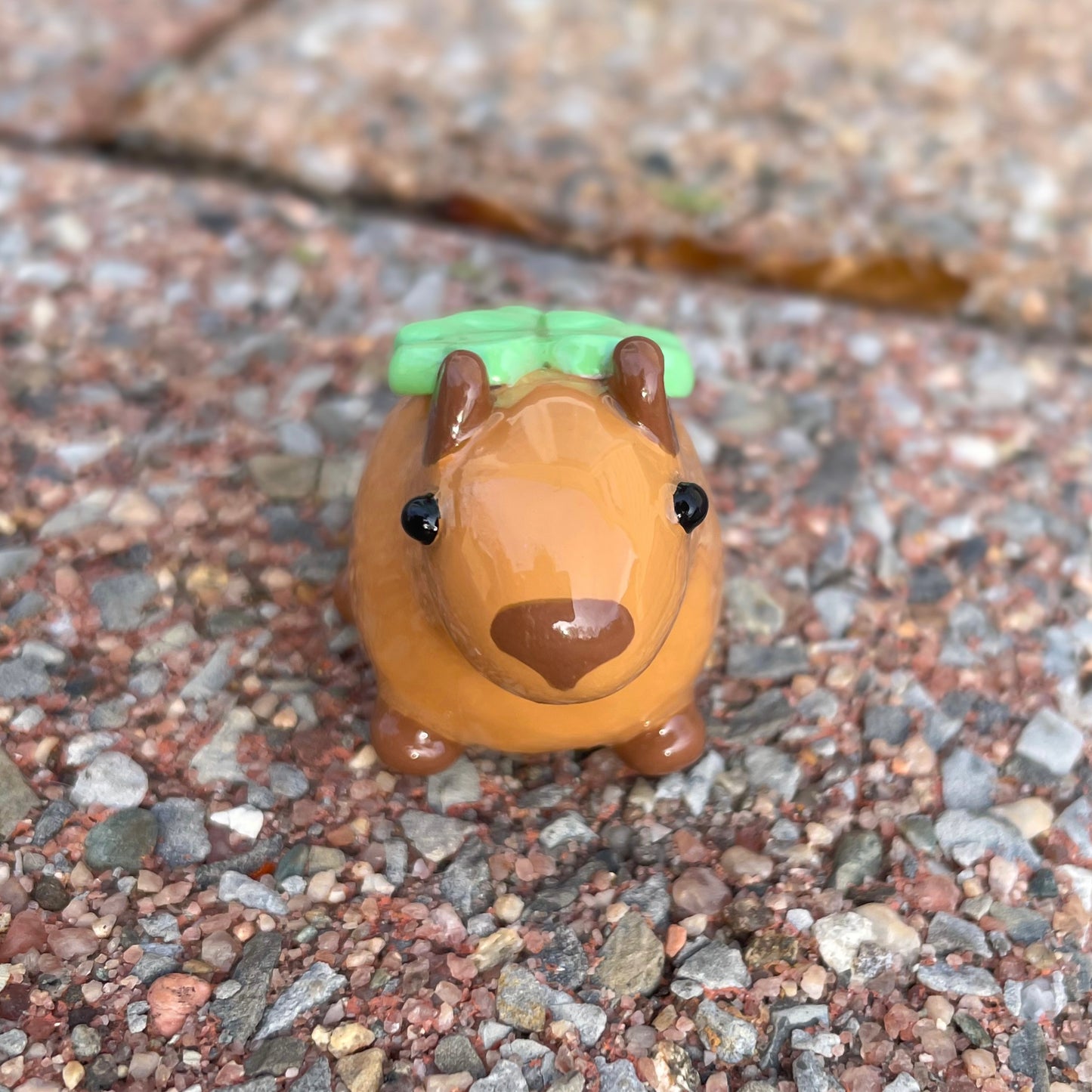 Lucky Capybara Clay Figure
