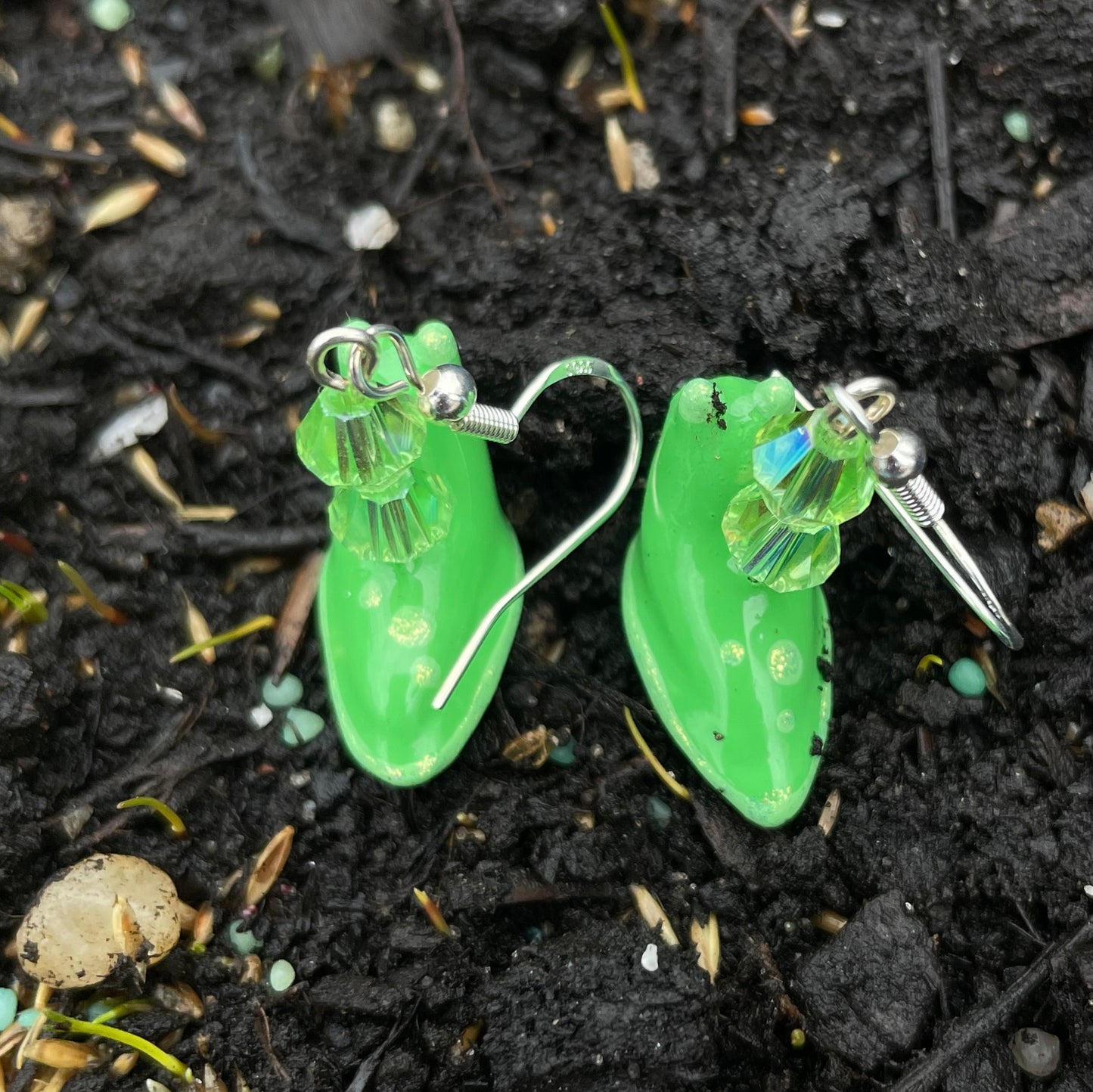 Slug Clay Earrings