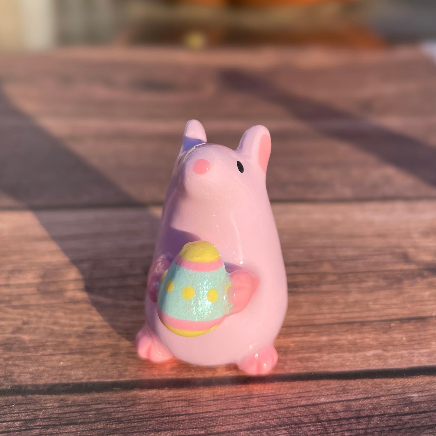 Easter Rat Clay Figure