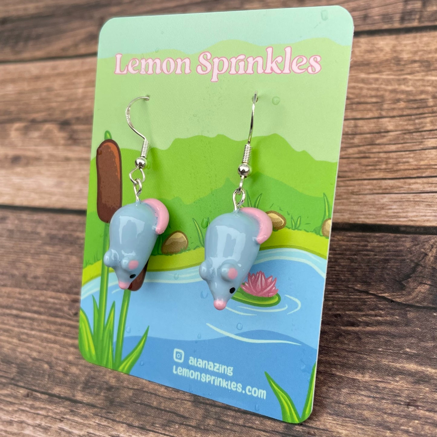 Rat Clay Earrings
