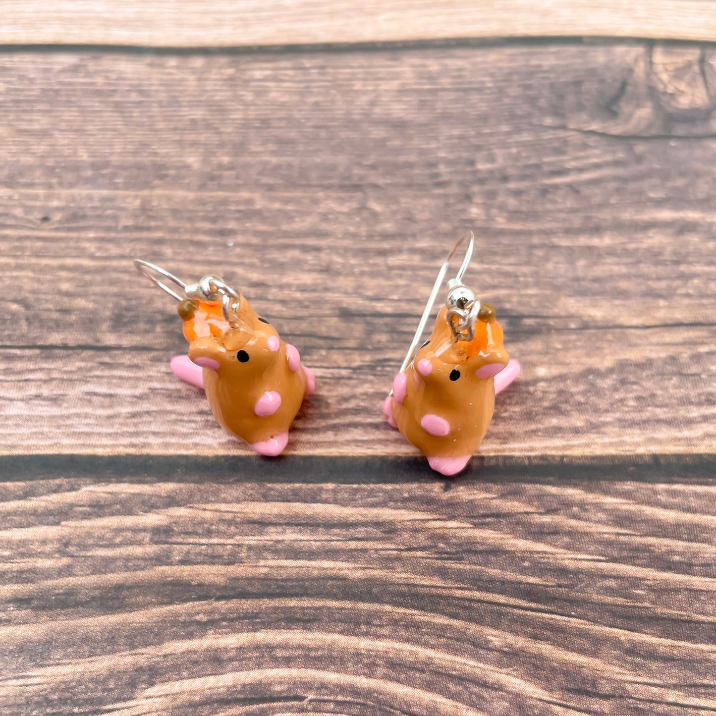 Pumpkin Rat Clay Earrings