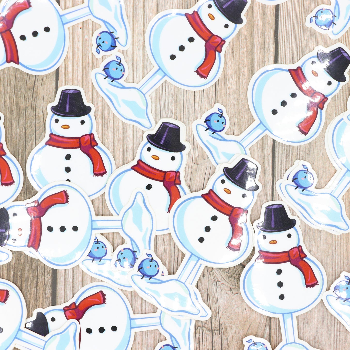 Snowman Scarecrow Clear Sticker