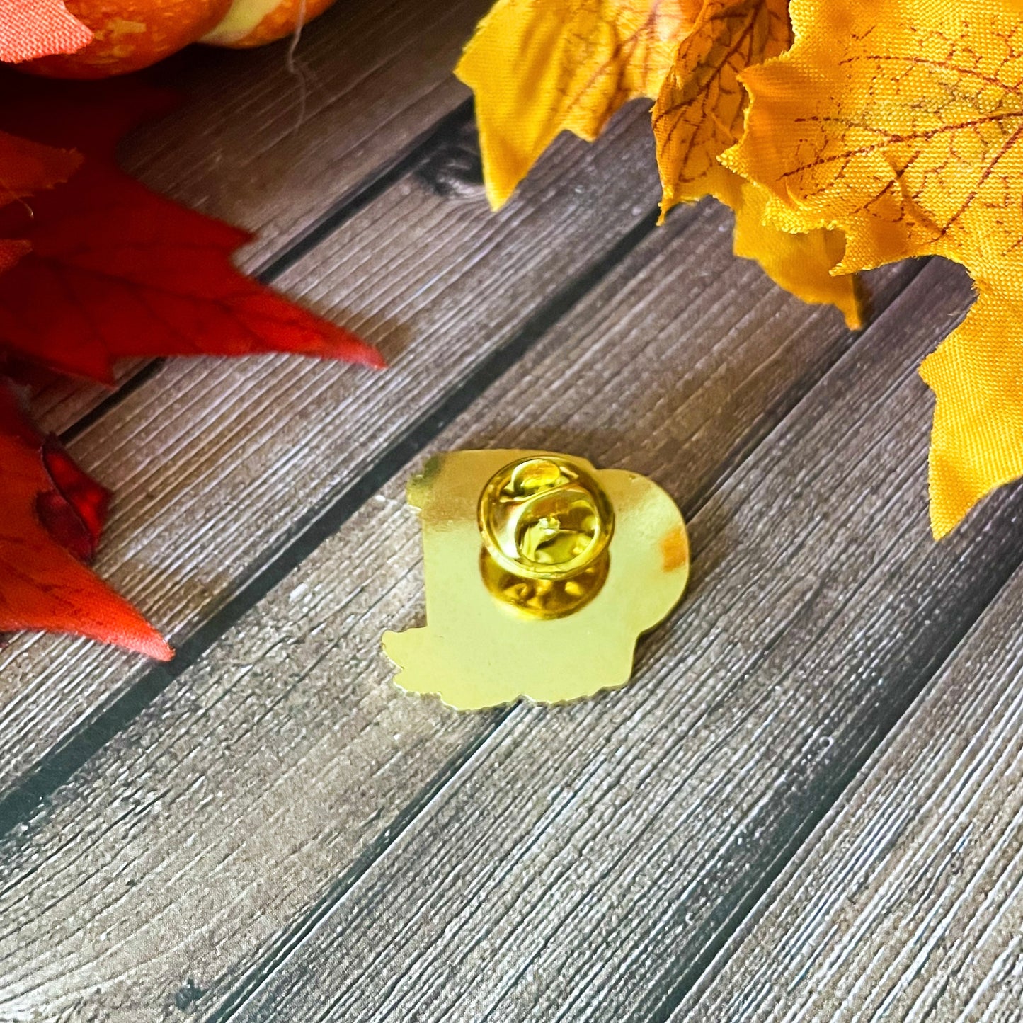Pumpkin Spice Brewster Enamel Pin
