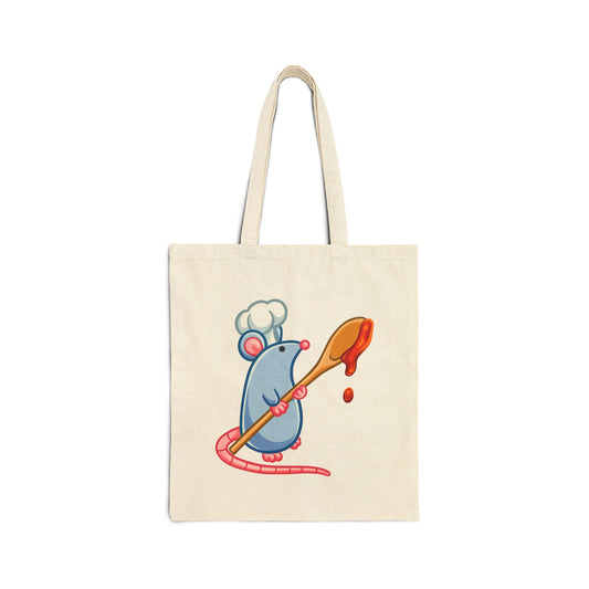 Chef Rat Cotton Canvas Tote Bag