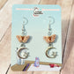 Flocked Moth Earrings