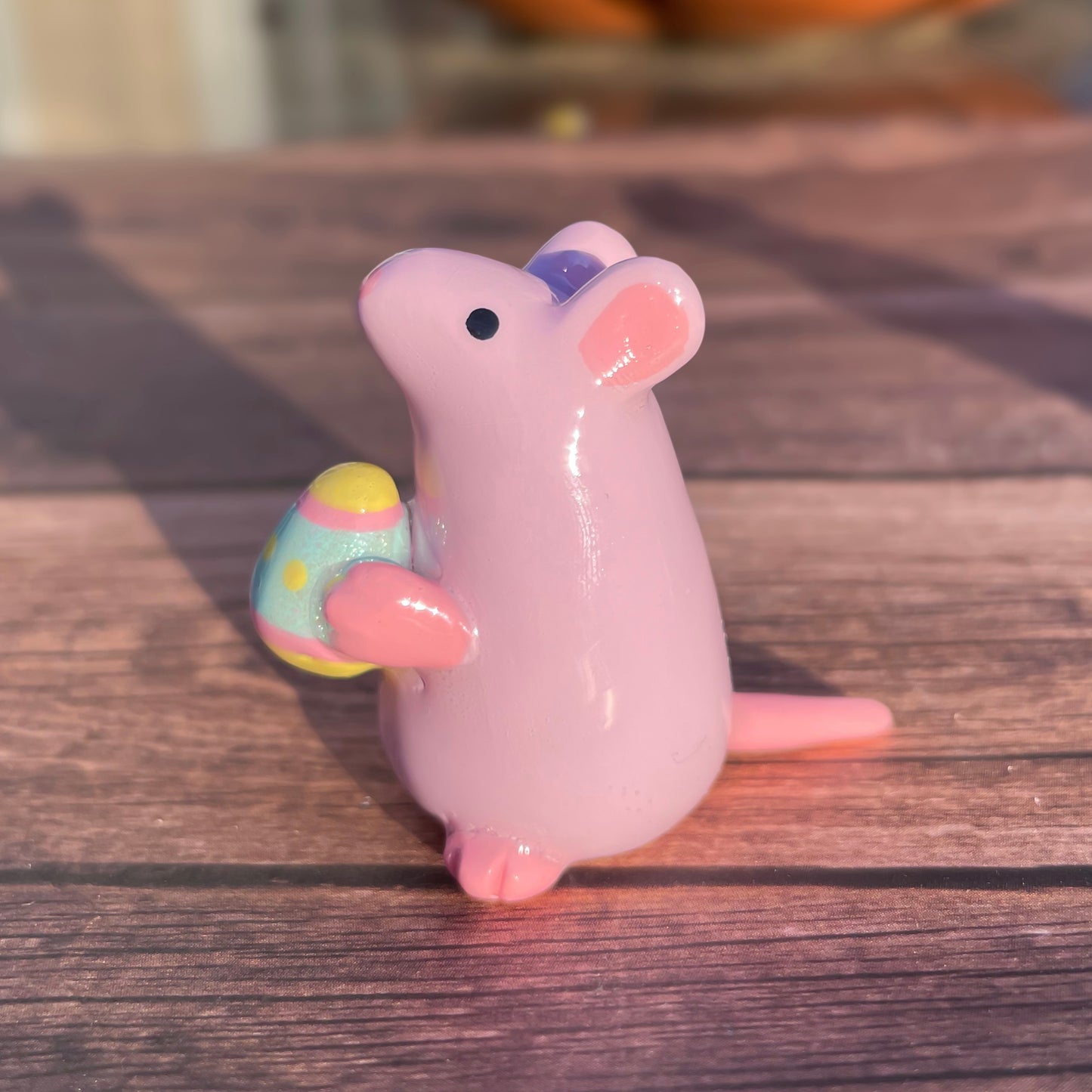 Easter Rat Clay Figure