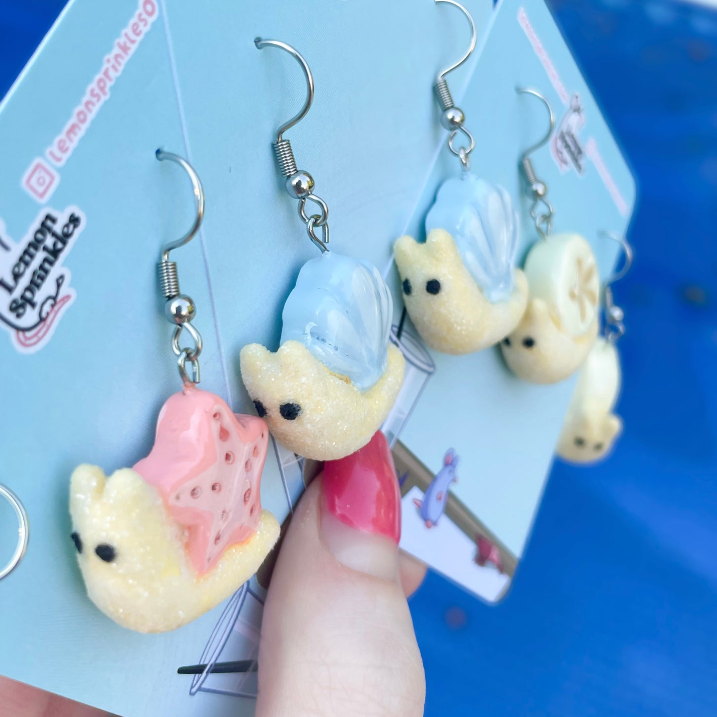 Beachy Snail Clay Earrings