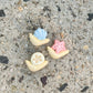 Beachy Snail Clay Earrings