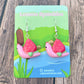 Strawberry Snail Clay Earrings