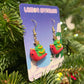 Christmas Tree Snail Clay Earrings