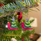 Christmas Tree Snail Clay Earrings