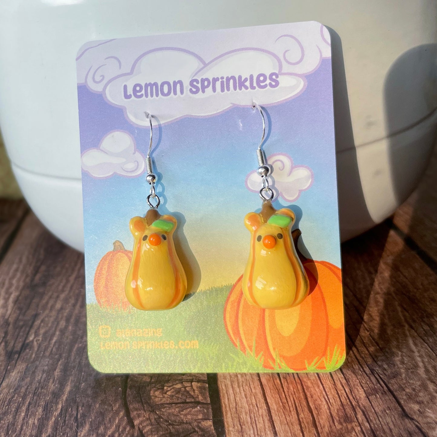 Gourd Rat Clay Earrings