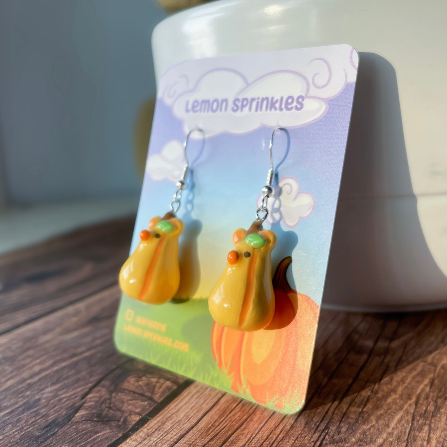 Gourd Rat Clay Earrings
