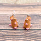Pumpkin Rat Clay Earrings
