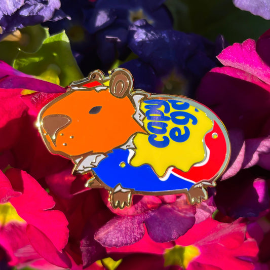 Capybara Creme Egg Enamel Pin