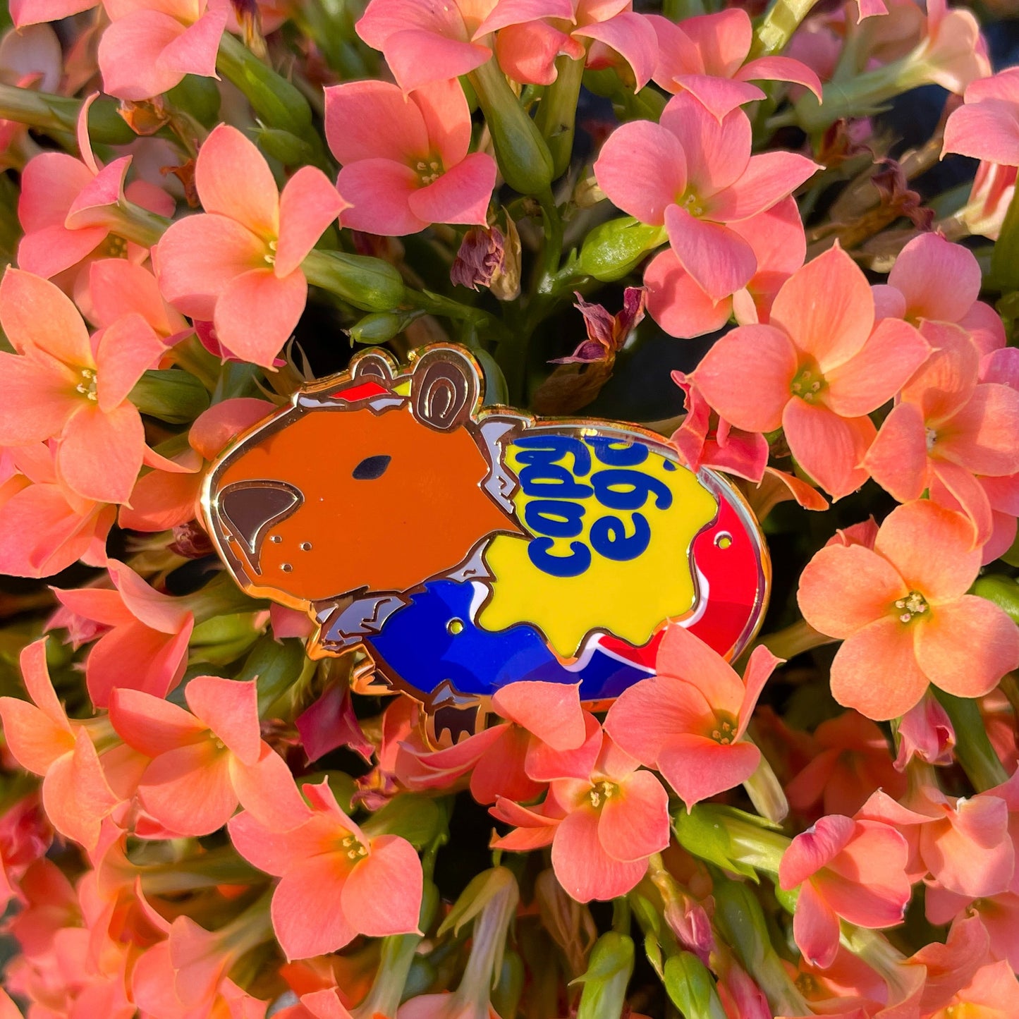 Capybara Creme Egg Enamel Pin