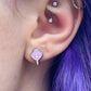 Purple Stingray Stud Earrings