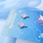 Purple Stingray Stud Earrings