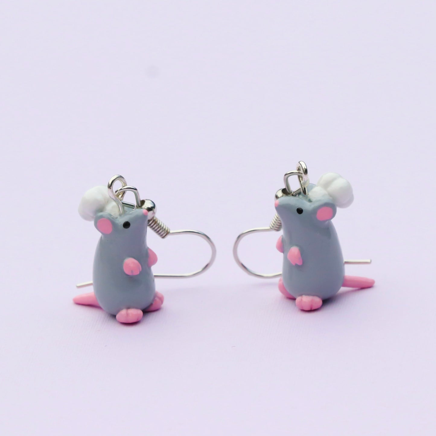 Chef Rat Clay Earrings