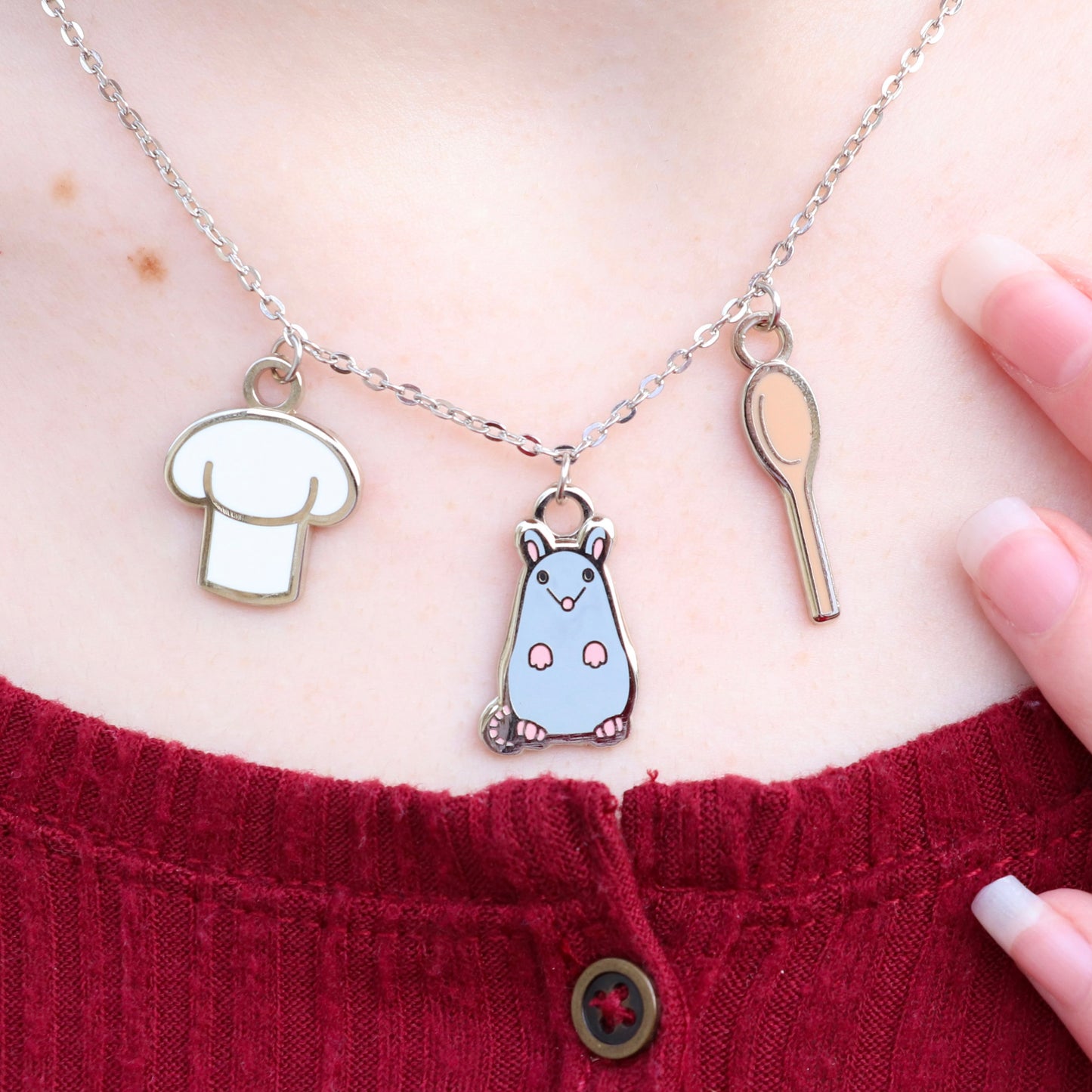 Chef Rat Charm Necklace