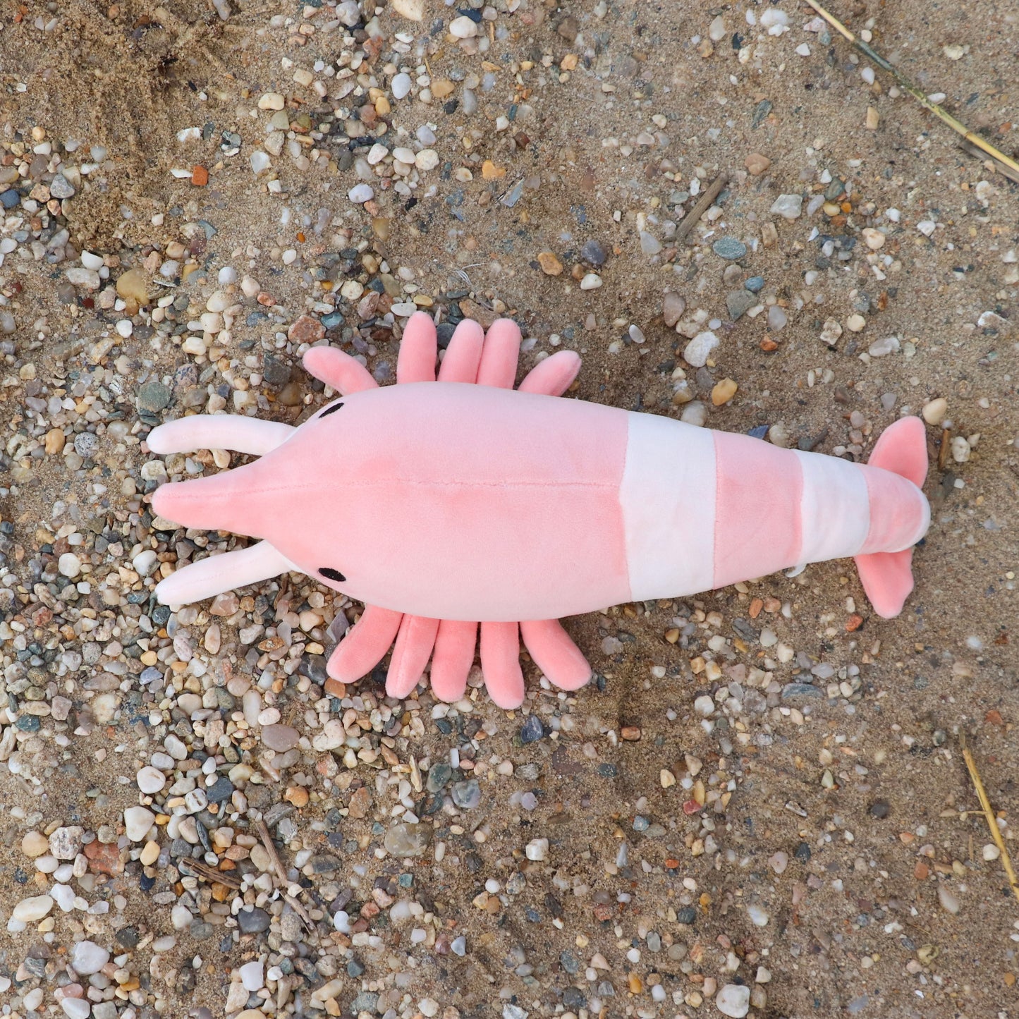 Pink Shrimp Mochi Plushie